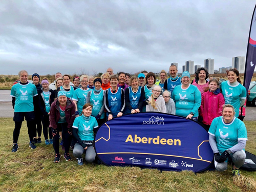 Montrose Flyers Running Club visiting Aberdeen parkrun
